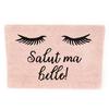 Les Trésors De Lily [Q9996] - Straw Doormat 'Diva - Sleeping Eyes' Pink (Hi Beautiful!) - 60x40 Cm