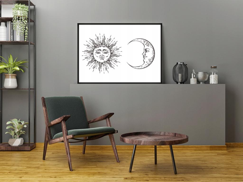 Picture poster In a frame 43x33 cm Sun Moon P891