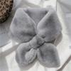 Plush Comfortable Neckerchief Imitation Rabbit Fur Scarf Korean Style Wraps Women Cross Scarf