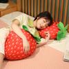 Cartoon Simulation Big Strawberry Lovely Pillow Large Plush Toy Girl Fruit Cushion Bedroom Living Room Sofa Decoration Pillow