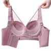New Large Size Thin Full Cup Underwear Women's No Steel Ring Gathered Adjustable Bra Sexy Lace Collection Bra