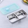 Ланч-бокс бенто из нержавеющей стали 304 с одним/двумя отделениями, многоразовые контейнеры для закусок, герметичный контейнер для еды для холодильника
