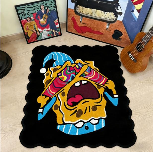 Dopamine Bedroom Decor Creativity Carpet Irregular Shape Carpets for Living Room Washable Cloakroom Soft Floor Mat Anti-slip Rug