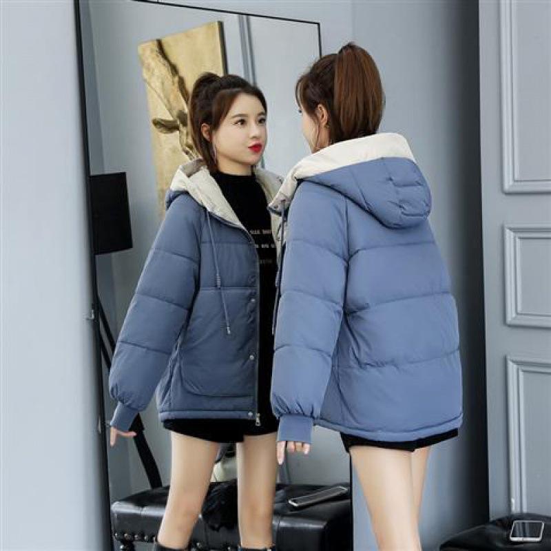 Women's Winter Hooded Jacket Short Cotton Coat Keep Warm Slim Fit Korean Fashion Plus Size Loose Women's Winter Down Jacket