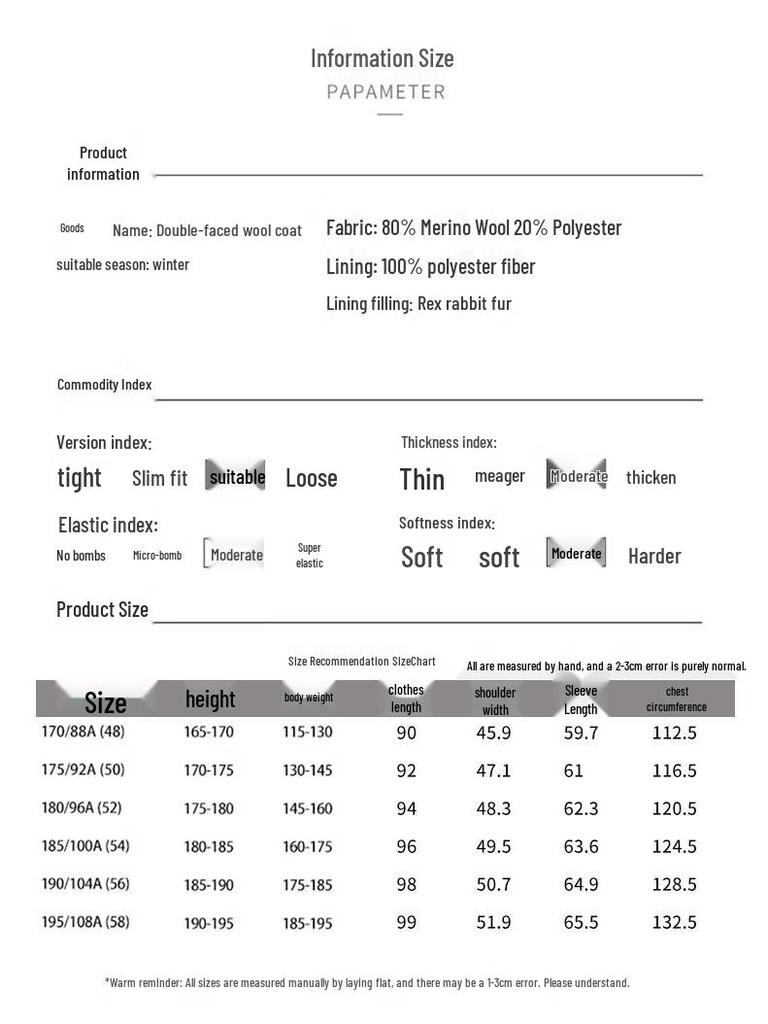 Мужское зимнее шерстяное пальто Fengxun со съемной подкладкой из кроличьего меха