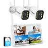 Resolution Signal Logisaf Outdoor Security Camera Set with Wide AI Human Night Color Shooting [8MP & Enhancement] (2 Cameras) Monitor, Wireless, 120°