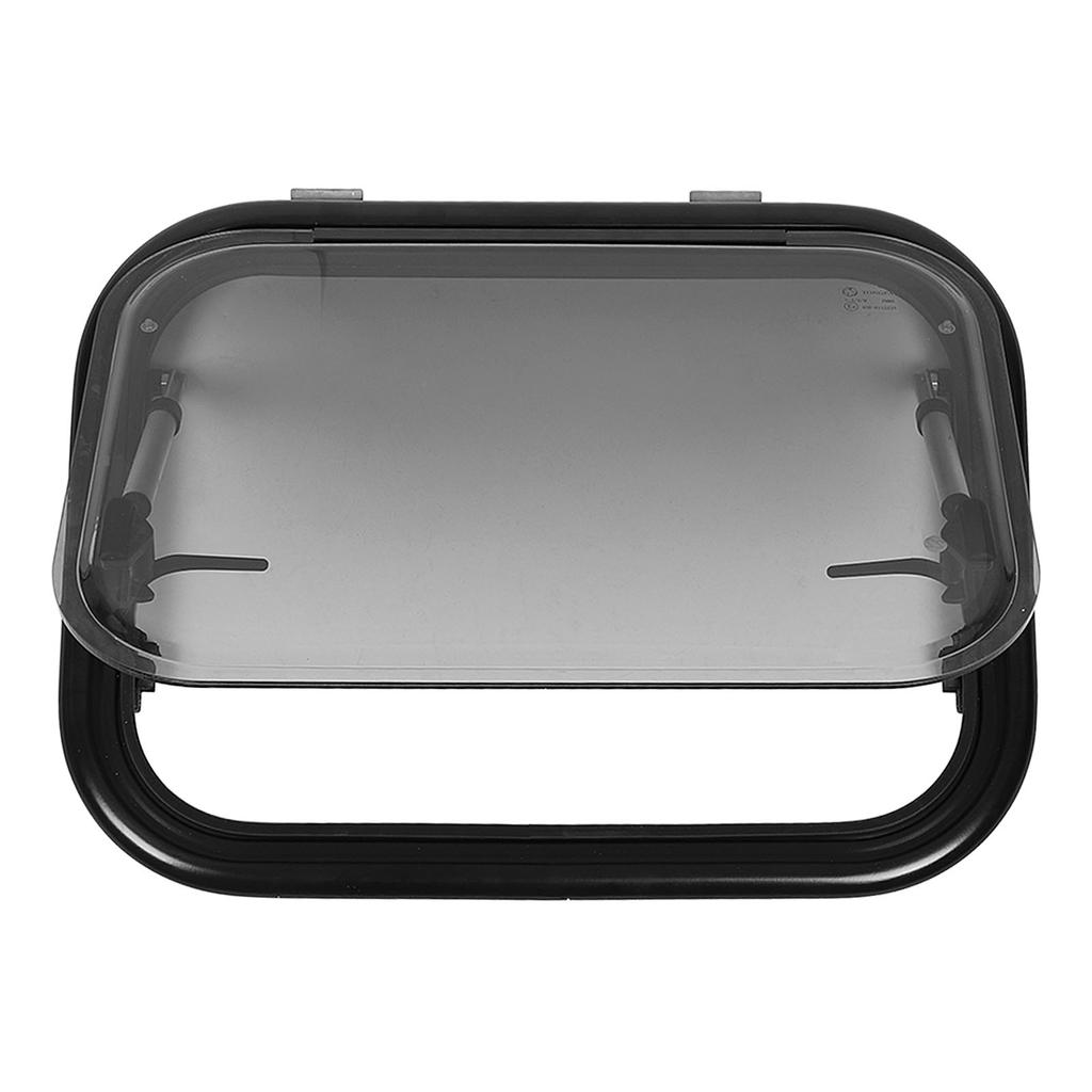 550x400mm RV Push Out Window Rounded Acrylic Insulating Glass Double Layer UV Proof with Insect Net 