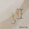 Huitan Dainty Gold Color Drop Earrings Female Graceful Bright Drop-shaped Zirconia Pendant Accessories for Engagement PartyGood product