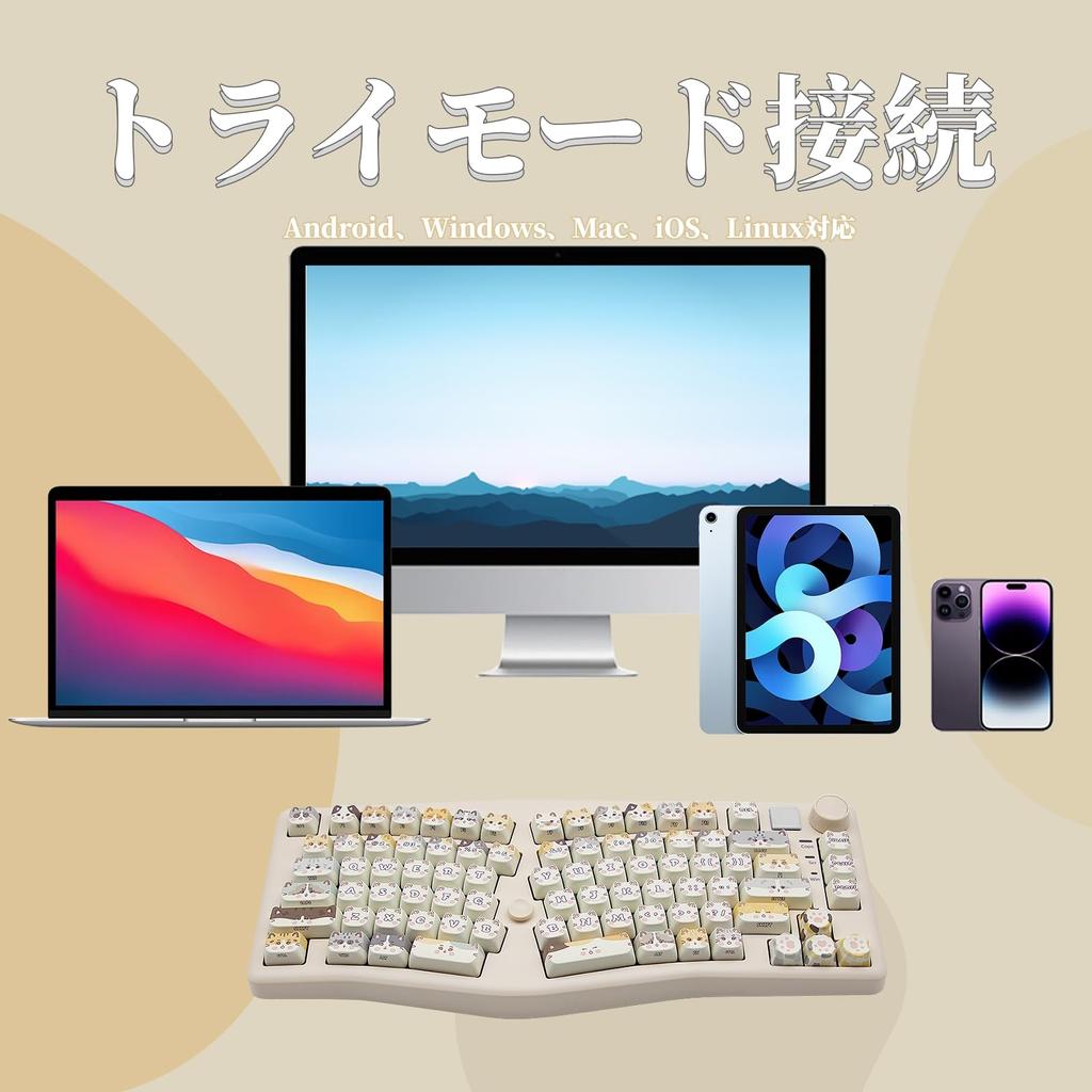 Клавиатура OUSEITECH LEOBOG A75 Alice Layout, механическая клавиатура, игровая клавиатура Alice Layout, колпачки клавиш PBT, совместимая с функцией горячей замены, 83 клавиши, оснащенные