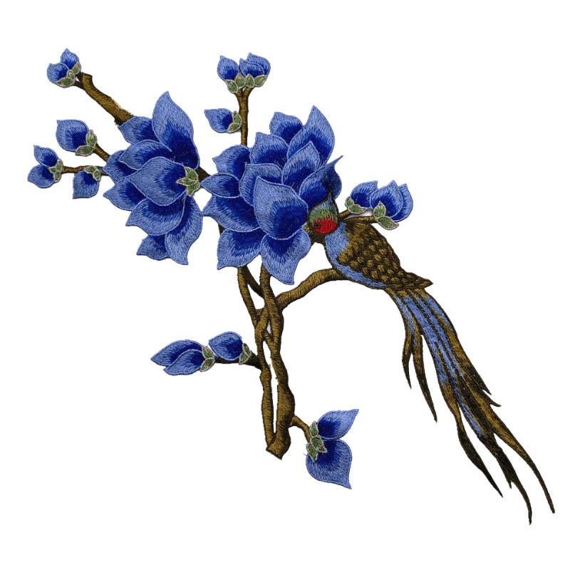 1 Набор Вышитая Магнолия DIY Швейные Аксессуары Сумка Вышивка Цветы для Джинсов Шляпы Аппликация Ремонт Тканевые Наклейки