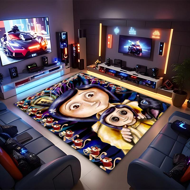 1PC Coraline Rug - home decoration Carpet For Living Room Bedroom Flooring Computer Chair Area Rug