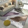 Household Large Carpet for Living Room Modern Geometric Feather Floor Mat Coffee Table Sofa Bedroom Bedside Area Rug Home Decor