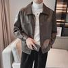 Men's Retro Loose PU Leather Motorcycle Jacket - Korean Style, Spring & Autumn, Casual Lapel Design