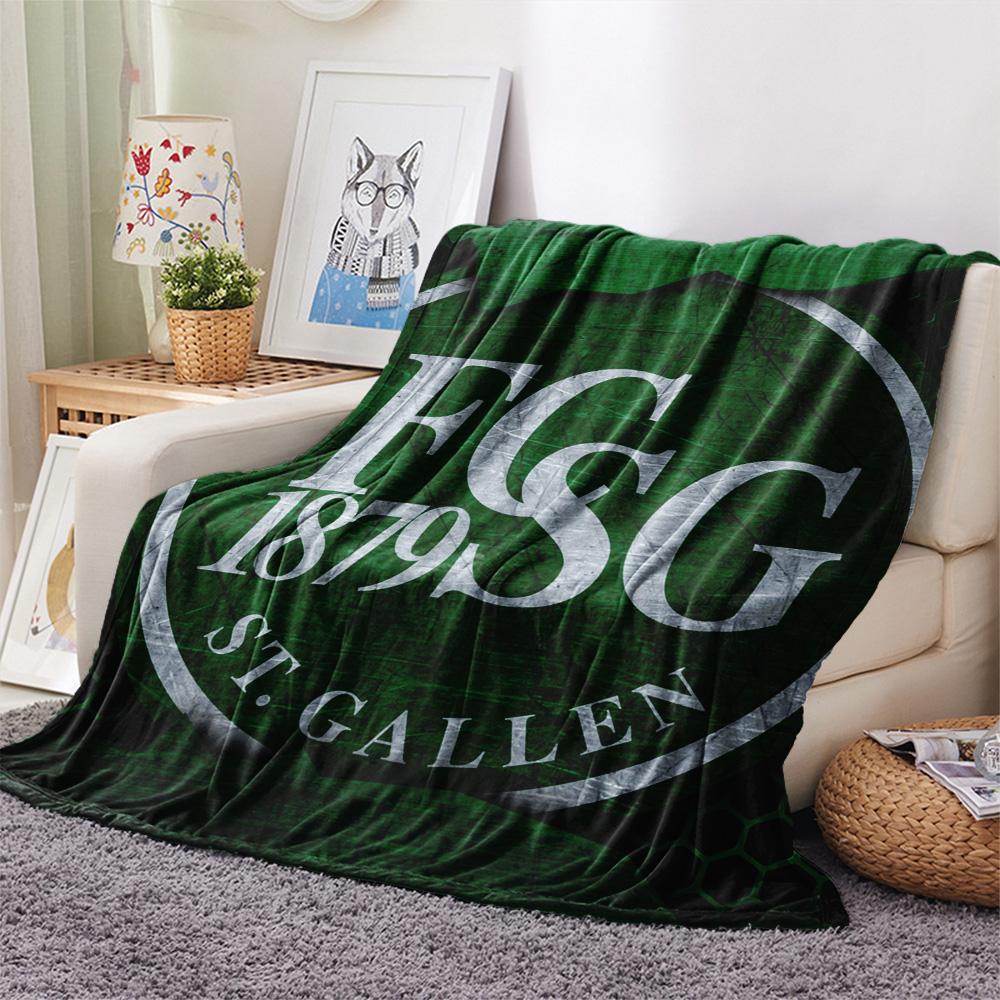 St. Gallen Football Club  Print Flannel Blanket, High quality Comfortable for All Seasons, Home Decor, Warmth and Comfort