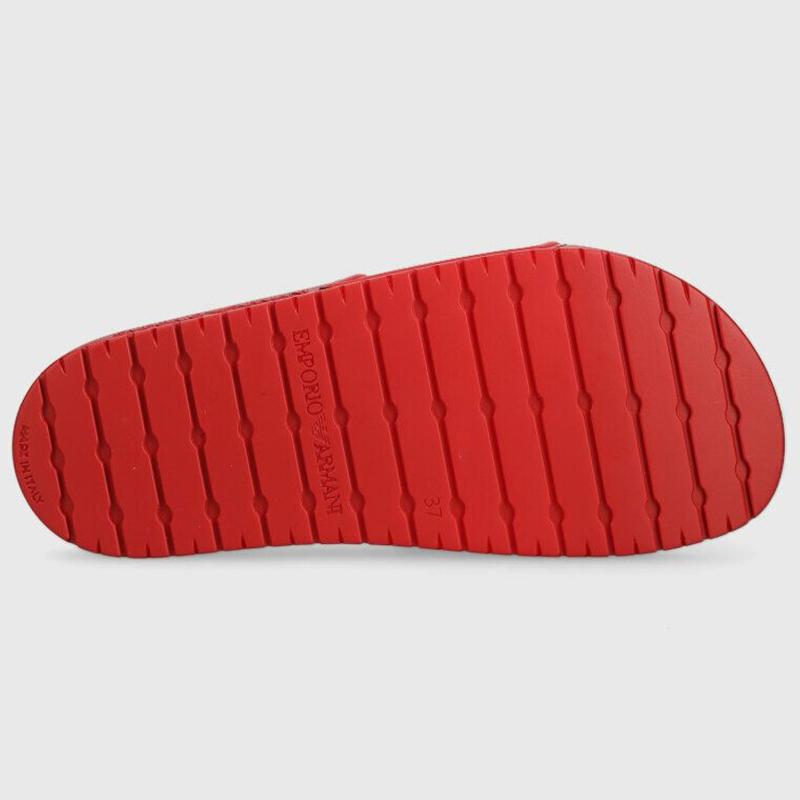 Emporio Armani Men' Red Flip Flops Xvps04-Xn747-S449 40