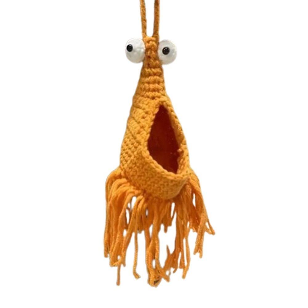 Крючковый подвесной кашпо в форме лобстера, хлопковое плетеное, экономичное решение для хранения, с кисточкой, ручная работа