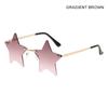 For Women & Men Pentagram Eyewear Party Glasses Sun Glasses Star Shape Rimless Sunglasses