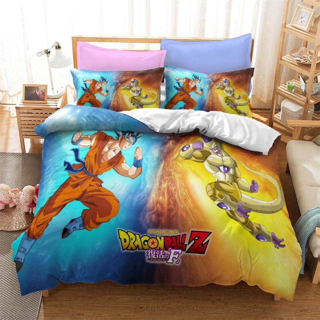 Пододеяльник с рисунком аниме 3D Dragon-Ball, комплект постельного белья с рисунком аниме Dragon-Ball, комплект постельного белья с рисунком Super Saiyan