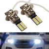 2Pcs H3 6500K 24-SMD 4014 Hot Super Bright Vehicle Car Fog Light Head Bulb DRL Lamp LED White