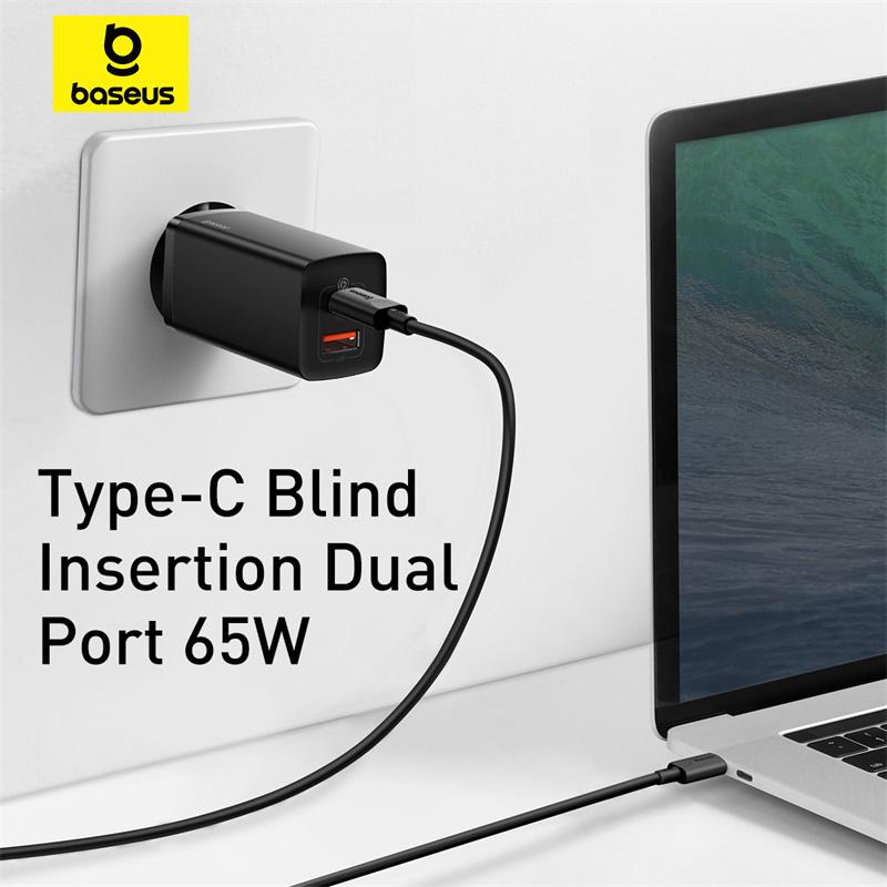 Baseus GaN2 Lite Quick Charger 65W USB+Type C Charger