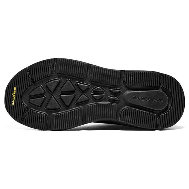 Skechers Максимальная амортизация Delta Круглый носок На шнуровке Сетчатые Поглощающие удары Прочные Низкие Кроссовки для бега Мужские кроссовки Черный 220361-BBK