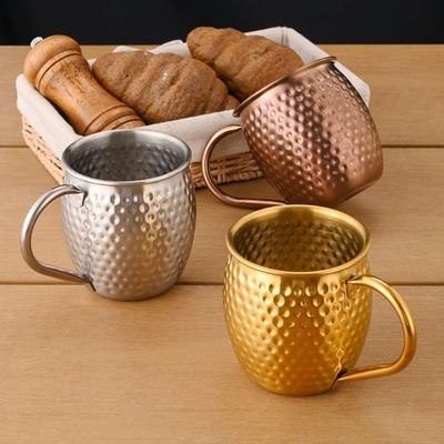 Креативная кружка для Moscow Mule объемом 520 мл, из нержавеющей стали, большой емкости, пивная кружка, устойчивая к ржавчине, легко моется, стакан для холодных напитков, кофейная кружка