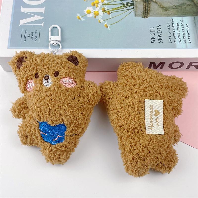 Плюшевый медведь брошь-подвеска для сумки, шарфа, одежды - милый мультяшный дизайн