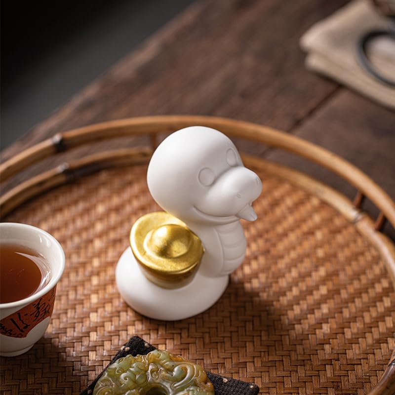 Zodiac Snake Ornament Snake White Snake Entrance Lucky Charm Snake Snake Ornament Bringing Good Luck Increased Luck Feng Shui Goods Luck Luck Inviting