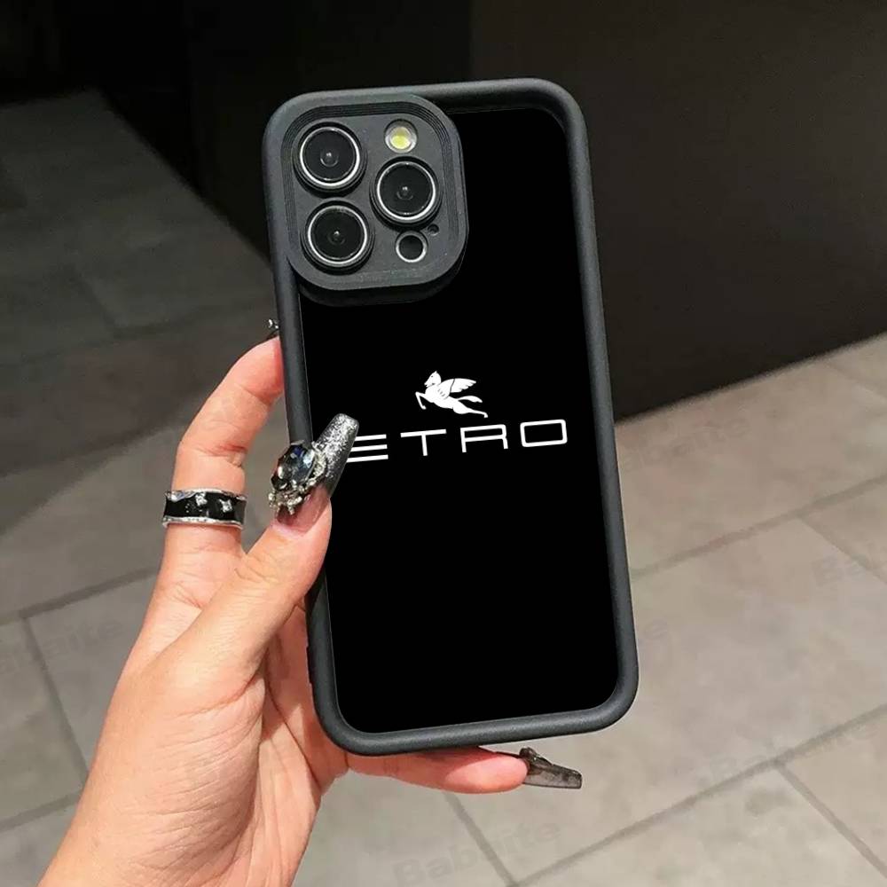Модный и роскошный силиконовый мягкий чехол E-Etro для iPhone 17 16 14 13 12 11 15 Pro Max Plus Air Cover