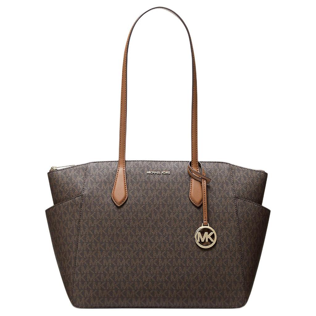 Michael Kors Сумка-тоут с принтом логотипа, простая, модная, женская, коричневая 35F5G6AT2B-BROWN