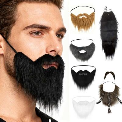 Novelty Realistic Fake Beard Fun False Moustache Pirate Beard Mask for Halloween