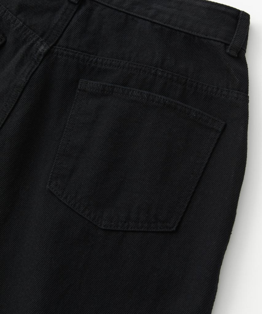 COFWI Wide One-Pleat Cotton Pocket Pants Black