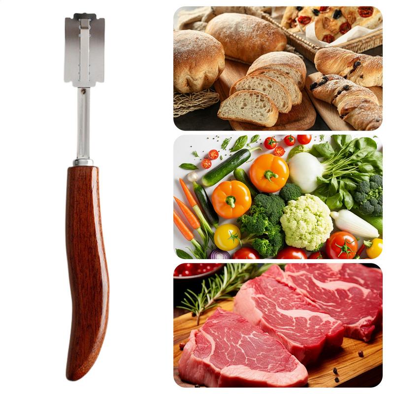 Резак для хлеба Инструмент для надрезов и разметки Лезвия из нержавеющей стали Нож для нарезки теста Кухонный аксессуар для выпечки Триммер для хлеба