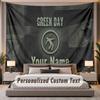 Custom Name Text Tapestry Green Day Personalized Polyester Wall Tapestry For Bedroom And Room
