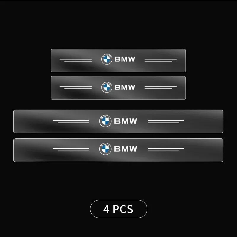 E60 For BMW 4PC Car Threshold Sticker Scratch Resistant Transparent Film Protector For BMW E46 E85 E60 F10 E39 F30 E36 F20 E87