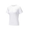 Comfortable Simple Sports Versatile Solid Color Round Neck Pullover Short Sleeve T-Shirt Women Tops Pure-White 162535109-2