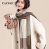 CACUSS Women's Warm Wool Blend Scarf Shawl