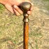 93.98 Cm Victorian Wooden Walking Stick Brass Handle Walking Cane Wooden Carved Stick For Dad Derby Canes Gift