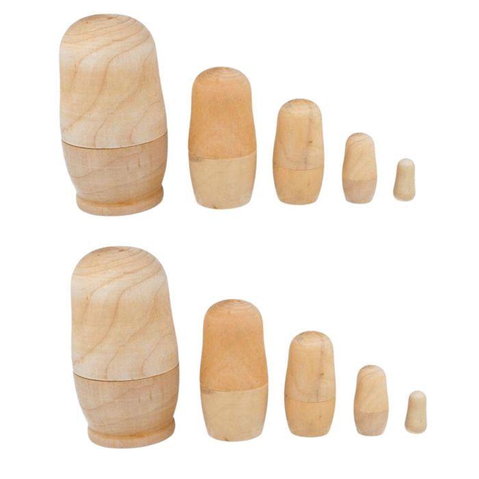 10 poupées russes bois à décorer