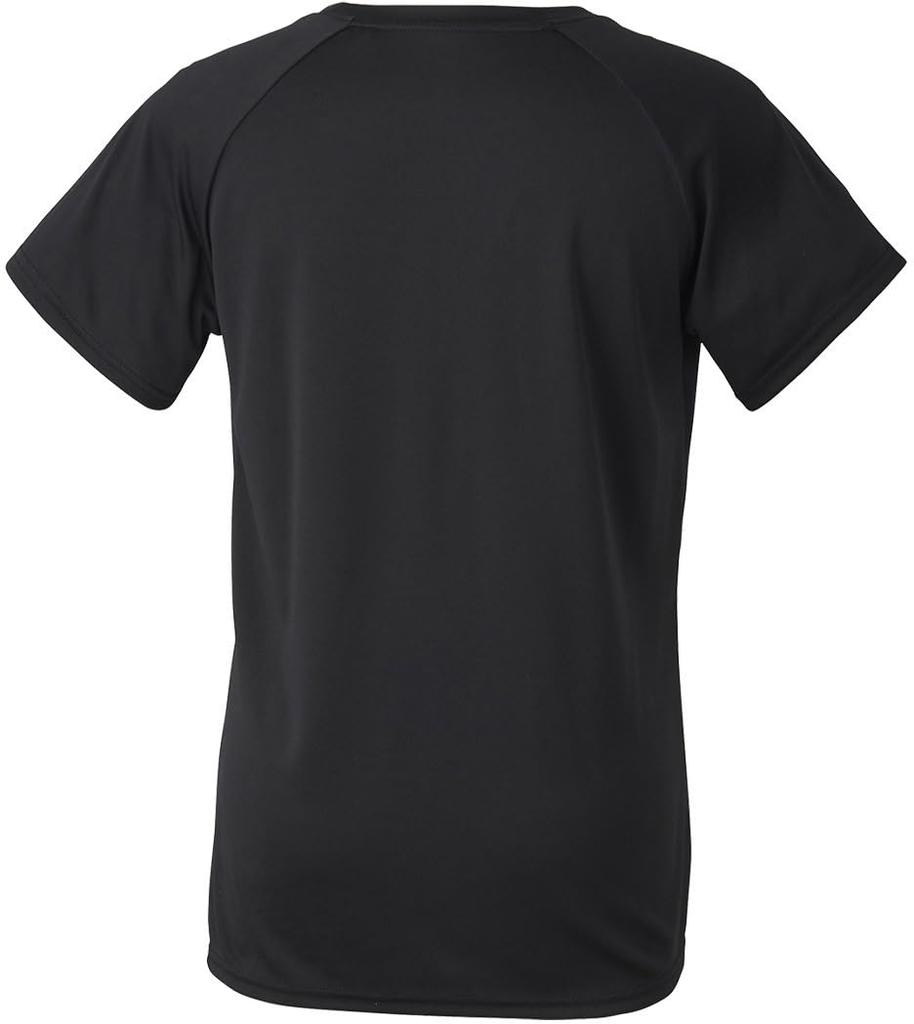 Футболка Dunlop Tennis Wear Badminton с коротким рукавом, впитывающая влагу, быстросохнущая DAP1460W 2024FW, черная, размер M [DUNLOP], женская