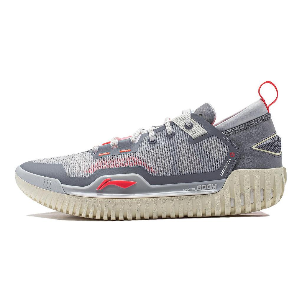Баскетбольные кроссовки Li Ning Fan Wu 3 Low легкие, высокопрочные, дышащие, светоотражающие, низкие, серые, ABFU005-1