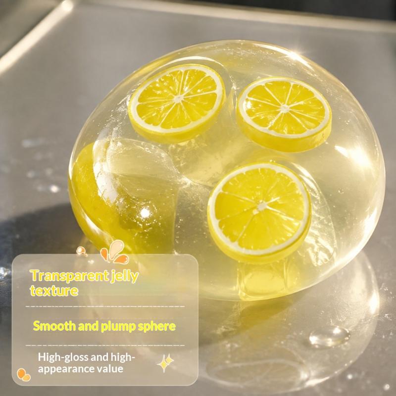 Moldable No Rebound Stress Ball Coconut Oil Scented Fruit Jelly Fidget Toy for Anxiety Sensory Calming