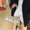 Designer Plaid Shoulder Bag Multi Pocket Women Handbag Korean Striped Armpit Bag  Daily