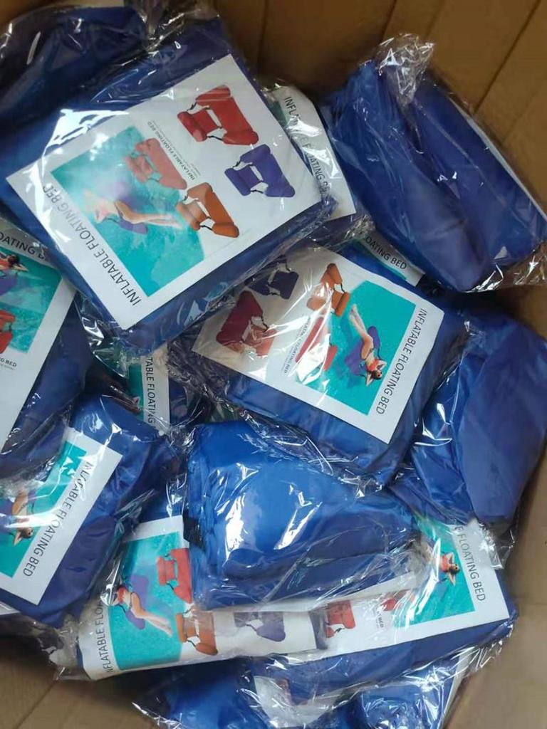 Foldable Inflatable Recliner with Mesh Hammock - Dual-Use Floating Bed Sofa Chair