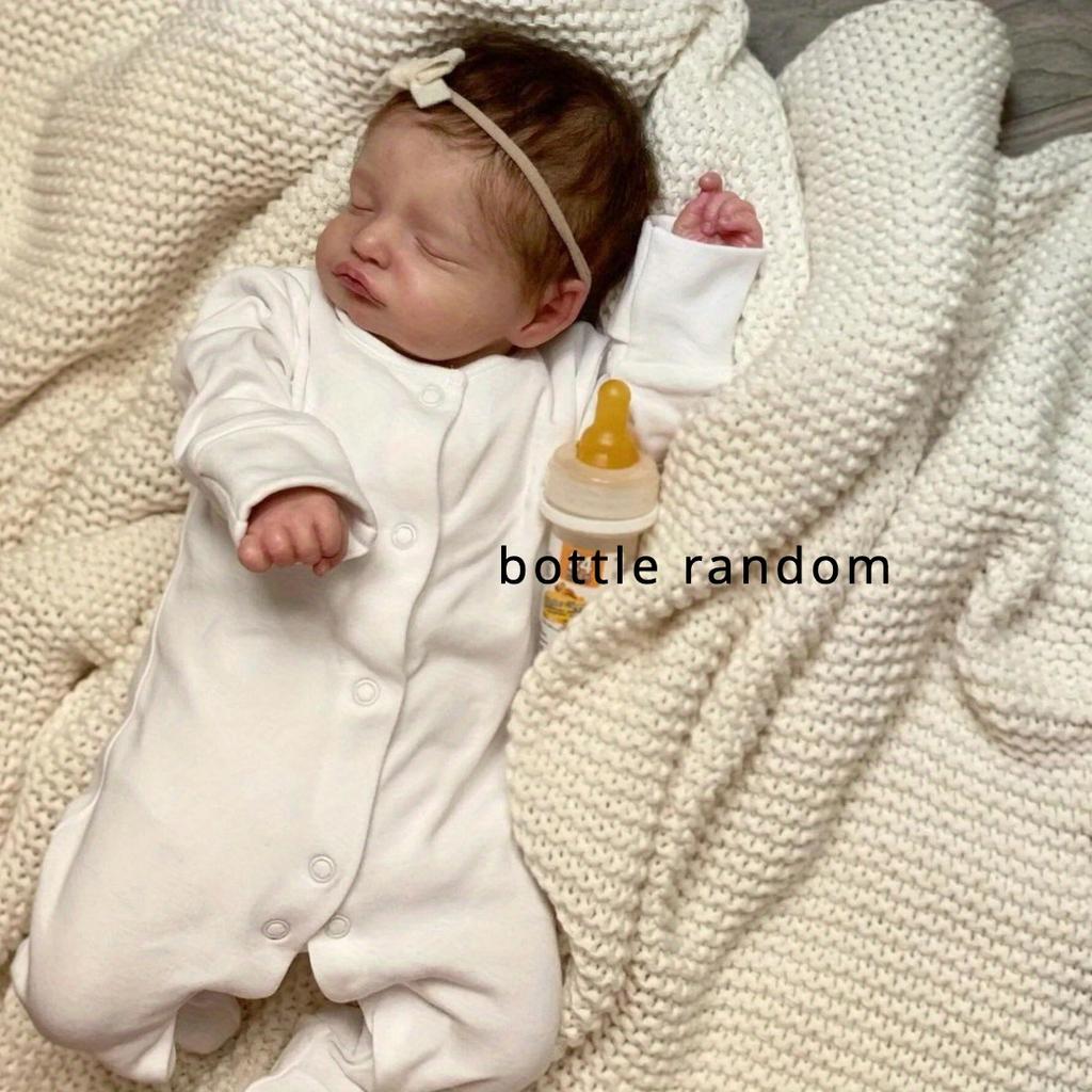 BZDOLL 1 шт. 19 дюймов 48 см Новорожденный Бебе (Тканевое тело, мягкие виниловые конечности) Спящий Реборн Кукла 3D-расписанная Кожа с Видимыми Венами Игрушка для Девочки Подарок