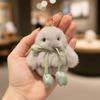 Cute Tulip Rabbit Keychain Soft Cartoon Bunny Keyring Fashione Plush Doll Pendant  Gift