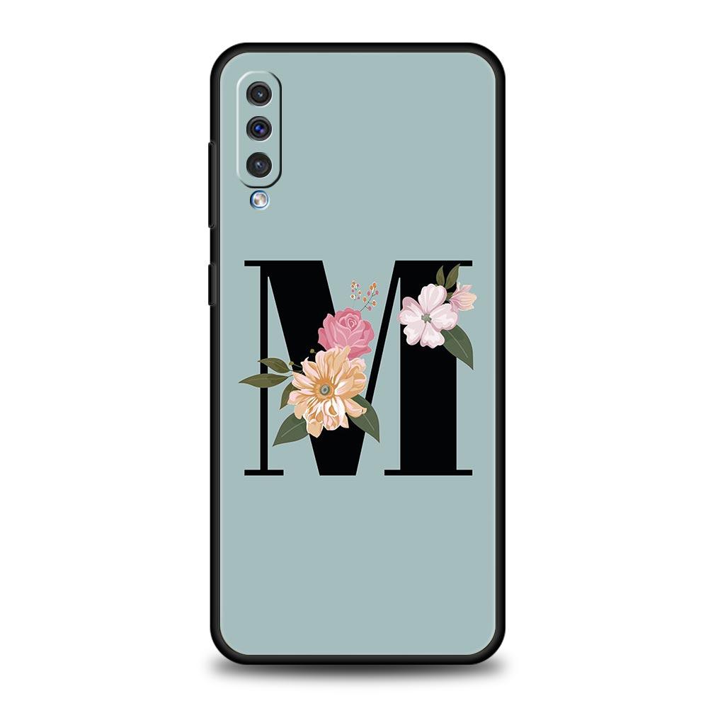 Чехол для телефона Flower Letters S для Samsung A24 A12 A14 A32 A50 A70 A20E A20S A10S A22 A30 A40 A34 A54 A42 A52 5G A02S A04s