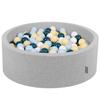 90x30cm/200 Balls Balls 7cm / 2.75in Baby Foam Ball Pit, Light Grey:dark Turquoise/pastel Blue/pastel Yellow/white