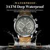 POEDAGAR Trendy Quartz Men Watch Waterproof Luminous Leather Business Man Clock Date Chronograph High Quality Men's Watches Gift