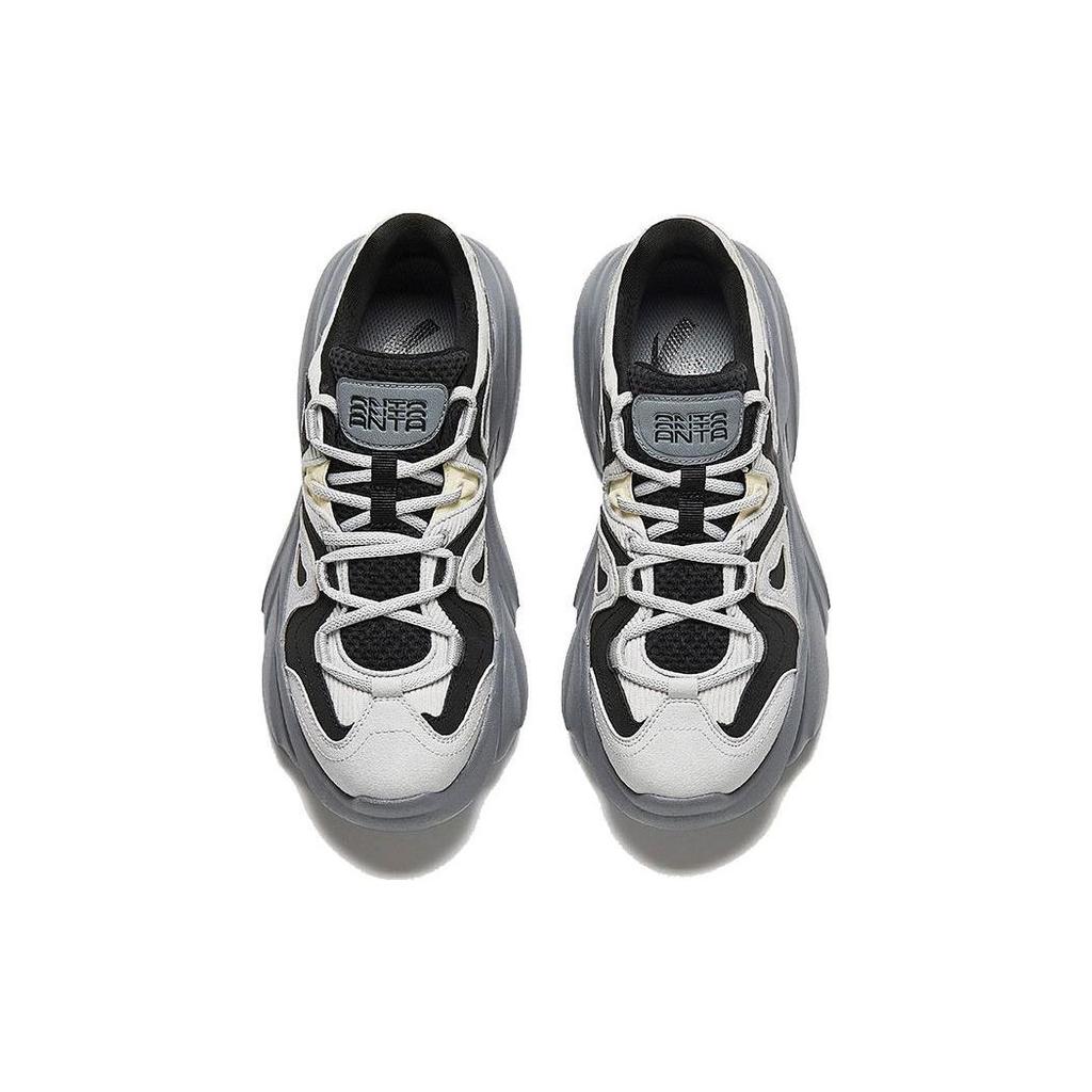 Anta Meow Shoes Удобные прочные низкие повседневные туфли женские кроссовки черные серые 122348886-1